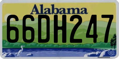 AL license plate 66DH247