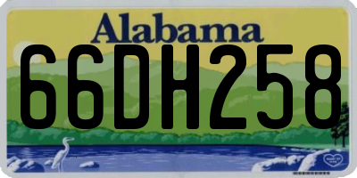 AL license plate 66DH258