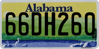 AL license plate 66DH260