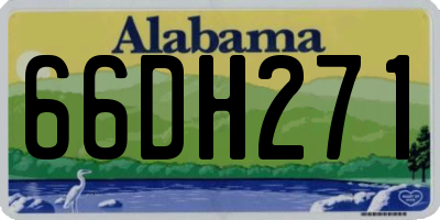 AL license plate 66DH271