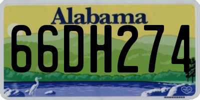 AL license plate 66DH274