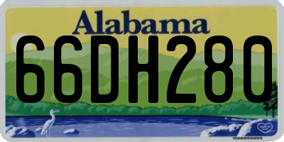 AL license plate 66DH280