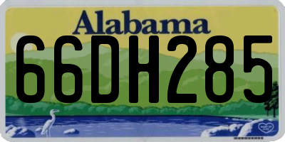 AL license plate 66DH285