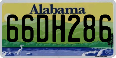 AL license plate 66DH286