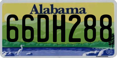 AL license plate 66DH288