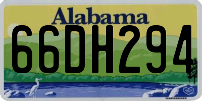 AL license plate 66DH294