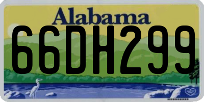 AL license plate 66DH299