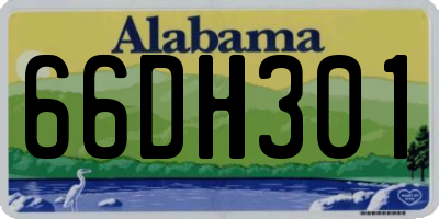 AL license plate 66DH301