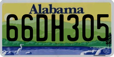 AL license plate 66DH305