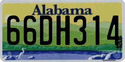 AL license plate 66DH314