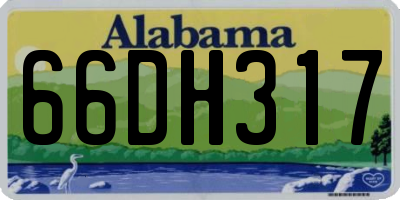 AL license plate 66DH317