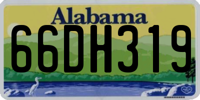 AL license plate 66DH319
