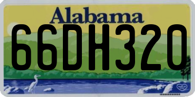 AL license plate 66DH320