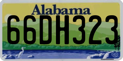 AL license plate 66DH323