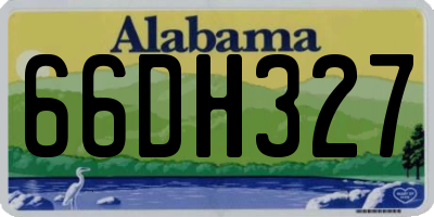 AL license plate 66DH327