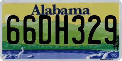 AL license plate 66DH329