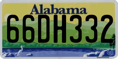 AL license plate 66DH332
