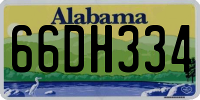AL license plate 66DH334