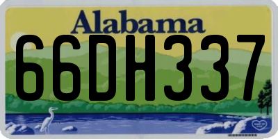 AL license plate 66DH337
