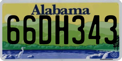 AL license plate 66DH343