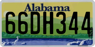 AL license plate 66DH344