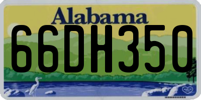 AL license plate 66DH350