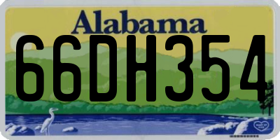 AL license plate 66DH354