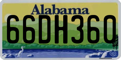 AL license plate 66DH360