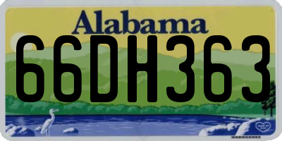 AL license plate 66DH363