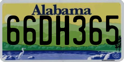AL license plate 66DH365