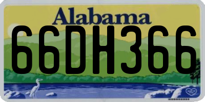 AL license plate 66DH366