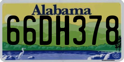 AL license plate 66DH378