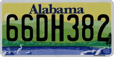 AL license plate 66DH382