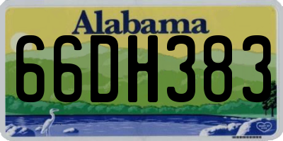 AL license plate 66DH383