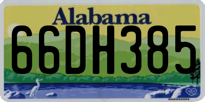AL license plate 66DH385