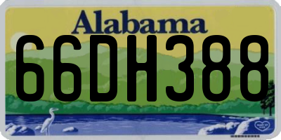 AL license plate 66DH388