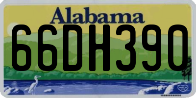 AL license plate 66DH390