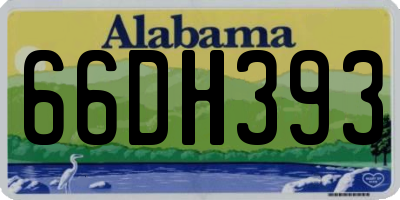 AL license plate 66DH393