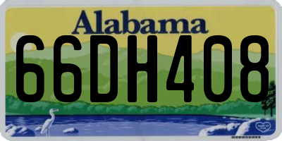 AL license plate 66DH408