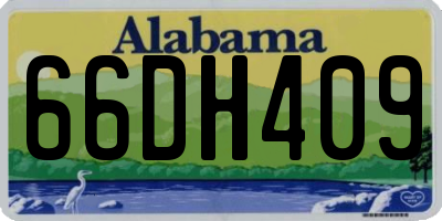 AL license plate 66DH409