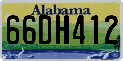 AL license plate 66DH412