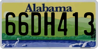 AL license plate 66DH413