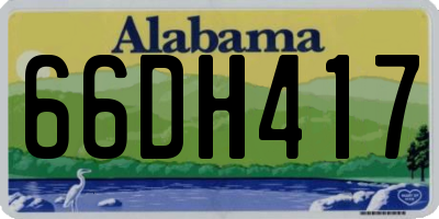 AL license plate 66DH417