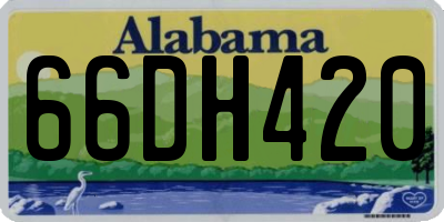 AL license plate 66DH420
