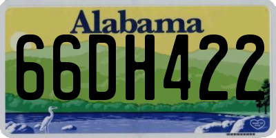 AL license plate 66DH422