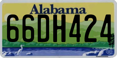 AL license plate 66DH424