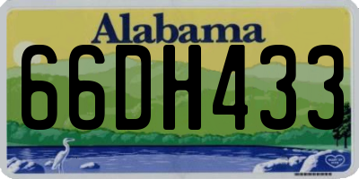 AL license plate 66DH433
