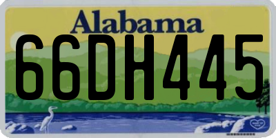 AL license plate 66DH445