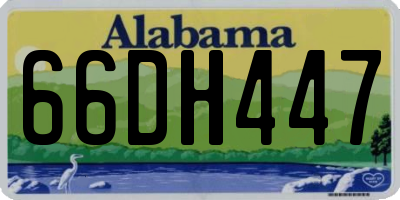AL license plate 66DH447