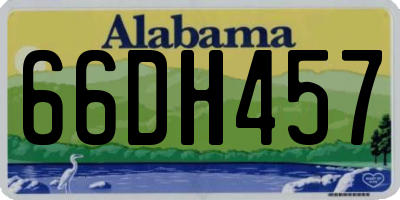 AL license plate 66DH457